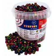 PlayBox: Sada černých neonových perliček s písmeny, 1250 kusů