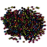 PlayBox: Sada černých perel s písmeny, 600 kusů