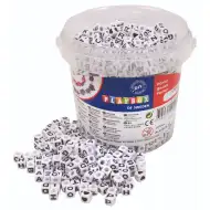 PlayBox: Sada korálků s písmeny v kbelíku, 1250 ks