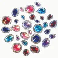 PlayBox: Sada plastových křišťálových kamenů, 100 ks