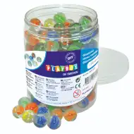 PlayBox: Sada průhledných skleněných kuliček, 150 ks