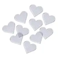 PlayBox: Sada základních desek ve tvaru srdce pro zažehlovací korálky MIDI 5mm, 10 ks