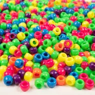 PlayBox: Válcové barevné korálky v neonových barvách, balení 1000 kusů.