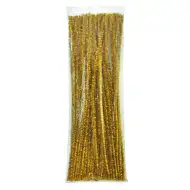 PlayBox: Zlaté chenillové nitě 100 ks 6 mm