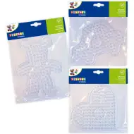 Playbox: Sada podložek pro zažehlovací korálky XL – 3 kusy (medvěd, srdce, auto)