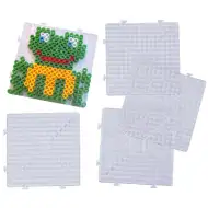 Playbox: Sada podložek pro zažehlovací korálky XL – 5 kusů, čtvercový tvar, propojitelný