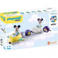 Playmobil 1.2.3 &amp; Disney: Mickey a Minnie Mouse s létajícím balónem (71320)