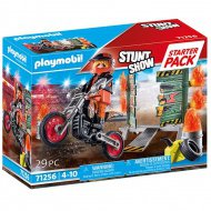 Playmobil: Startovací balíček - Kaskadér na motorce a ohebný kruh (71256)