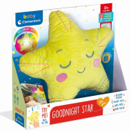 Plyšová hvězda „Dobrou noc“ - noční světlo se zvukem - Clementoni baby