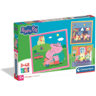 Prasátko Peppa 3×48 dílků Super Color puzzle - Clementoni