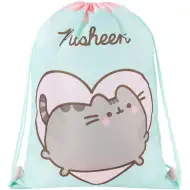 Pusheen mátový sportovní vak, pytel na přezůvky 34x43 cm