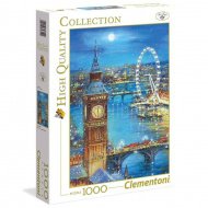 Puzzle Big Ben ve sněhu, 1000 dílků - Clementoni