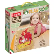 Quercetti: PlayBio Fantastické dívky 4 v 1 dřevěné puzzle