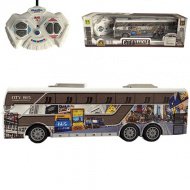 RC Dálkově ovládaný Travel City Bus s osvětlením 27MHz v měřítku 1/32, délka 25cm