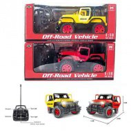 RC Jeep Wrangler dálkově ovládaný terénní vůz ve dvou barevných variantách 1/18