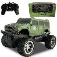 RC Off-Road Military dálkově ovládaný vojenský Hummer se světlem 27 MHz 22cm měřítko 1/16