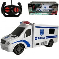 RC dálkově ovládaný policejní dodávka se světelnými a zvukovými efekty v měřítku 1:18, 20cm