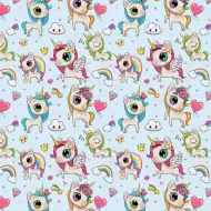 Roztomilý balicí papír s motivem jednorožce 100x70 cm