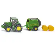 SIKU John Deere traktor s kulatým baličem 1/72