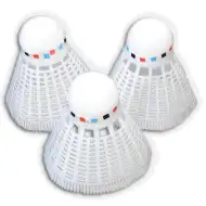 Sada 3 bílých badmintonových míčků