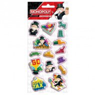 Sada 3D puffy samolepek Monopoly 10x22 cm