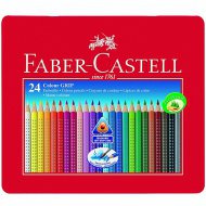 Sada barevných trojúhelníkových tužek ve kovové krabičce 24 ks - Faber-Castell