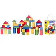 Sada dřevěných stavebních kostek 100 ks