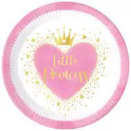 Sada papírových talířů Little Princess 8 ks, 23 cm