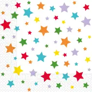 Sada papírových ubrousků s hvězdami – 2vrstvé, 33x33 cm, 20 ks