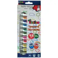 Sada temperových barev 7,5 ml, 12 kusů