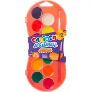 Sada vodových barev 12 neonových barev 30mm - Carioca