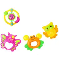 Sada zvířecích chrastítek a kousátek, 4 kusy