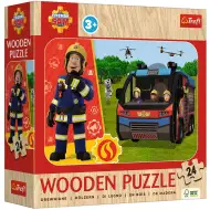 Sam hasič 24dílné dřevěné puzzle - Trefl