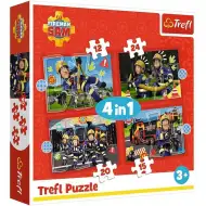 Sam hasič 4 v 1, puzzle 12-15-20-24 dílků – Trefl