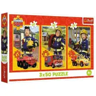 Sam hasič: Hasičský tým 3x50ks puzzle - Trefl
