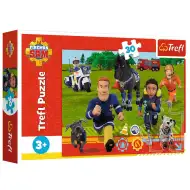 Sam hasič: Připraven pomoci 30 dílkové puzzle - Trefl