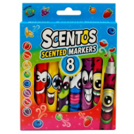 Scentos vonné fixy v zářivých barvách, 8 ks