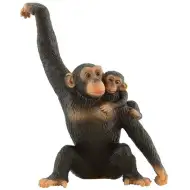 Šimpanz s mládětem jako hračka - Bullyland