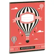 Školní sešit v kostce A5 s motivem horkovzdušného balónu
