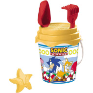 Sonic – sada do pískoviště s motivem ježka, včetně konve - Mondo Toys
