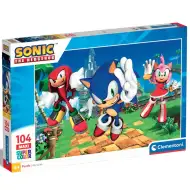 Sonic ježek a jeho přátelé 104dílné maxi supercolor puzzle - Clementoni