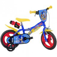 Sonic modro-žlutý dětský jízdní kolo velikosti 12 - Dino Bikes kolo