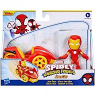 Spider-Man: Pókí a jeho úžasní přátelé Iron Man akční figurka s autem - Hasbro