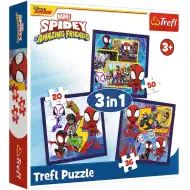 Spidey a jeho přátelé 3 v 1 puzzle 20-36-50 dílků - Trefl