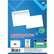 Spirit: Bílá obálka B6 17,6x12,6cm balení 100 ks