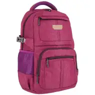 Spirit: Etty tmavě šedá zaoblená čtyřkomorová školní taška, batoh 45x35x18cm