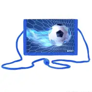 Spirit: Fotbalová modrá peněženka na suchý zip 12,5x8,5cm