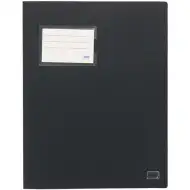 Spirit: Kroužkový pořadač s držákem na karty, černá barva, A4