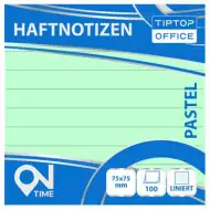 Spirit: Linkovaný pastelově zelený 100 listový samolepicí bloček 75x75mm