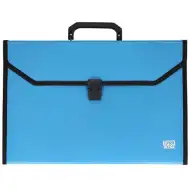 Spirit: Modrá složka na dokumenty A4 s 12 přihrádkami a rukojetí